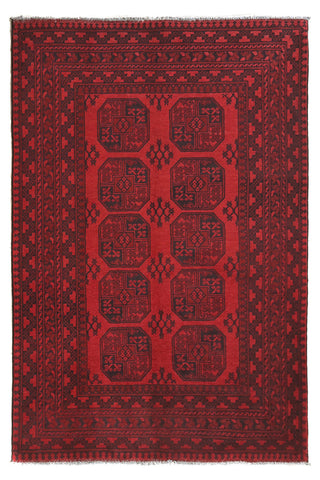 Red Afghan PC 50648 - 2.41 X 1.58