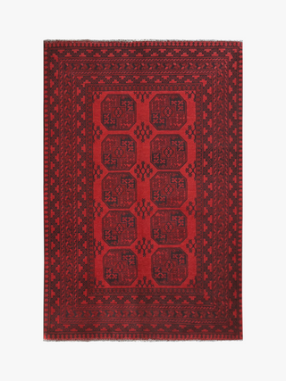 Red Afghan PC 50648 - 2.41 X 1.58