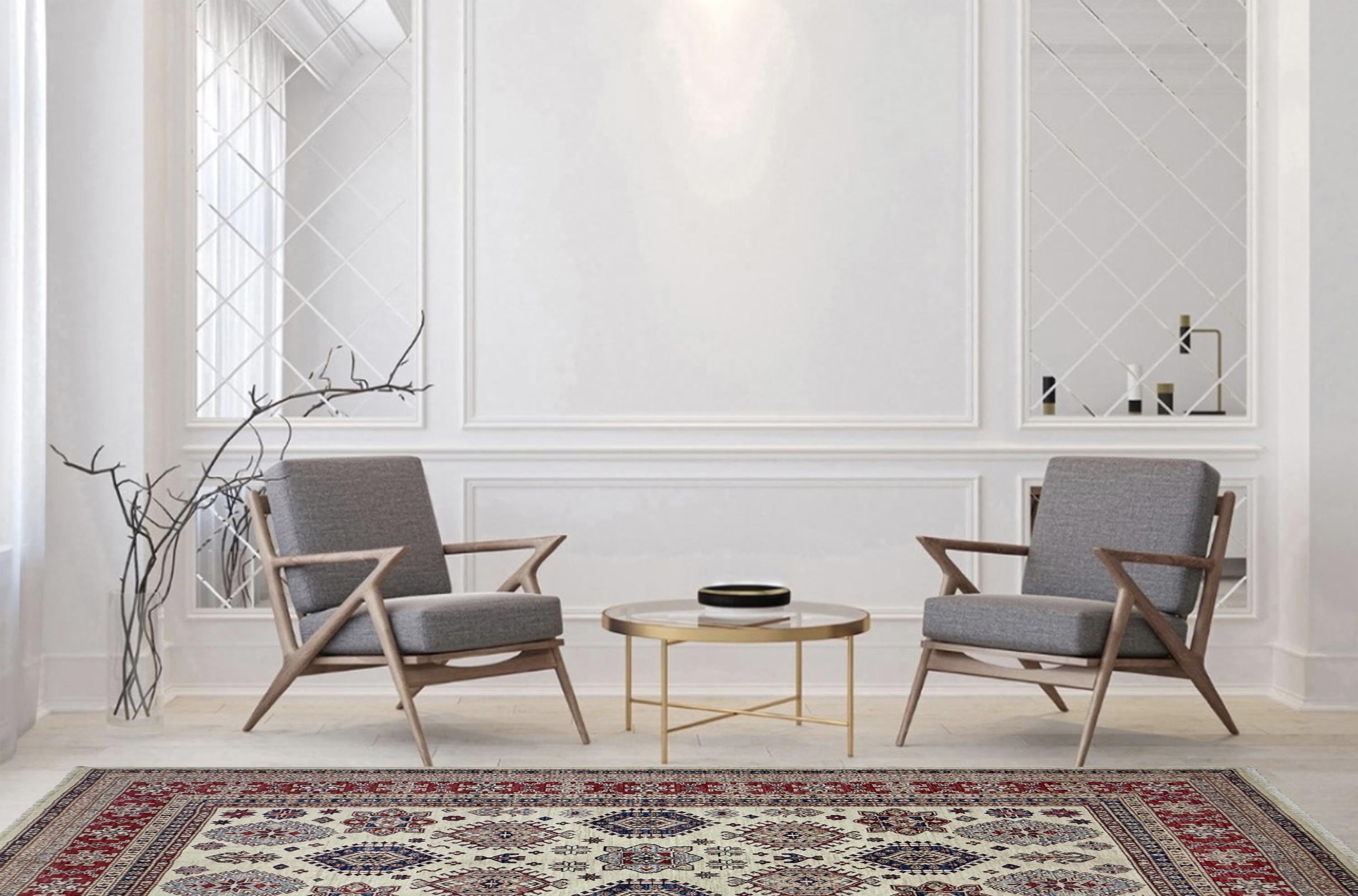 Supreme Kazak Ivory Rug PC 57432 - 2.39m X 1.56m