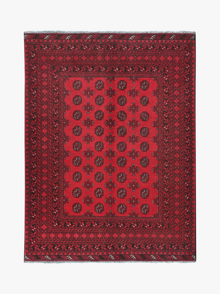 Red Afghan PC 50664 - 2.41 X 1.65