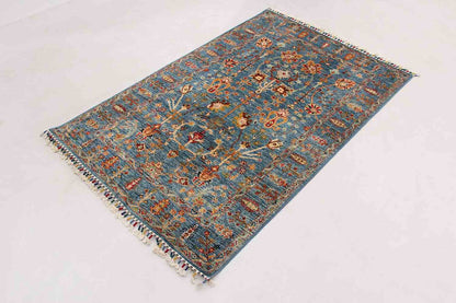 Sultani Blue Rug PC 53523 - 1.53m X 1.00m