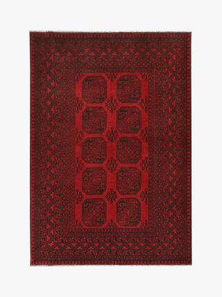 Red Afghan PC 50652 - 2.41 X 1.61