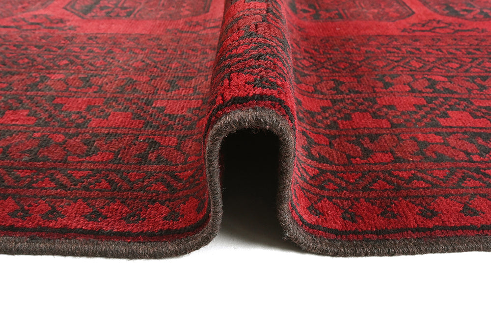 Red Afghan Rug PC 50652 - 2.41m X 1.61m