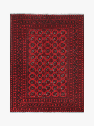 Red Afghan PC 50667 - 2.43 X 1.62