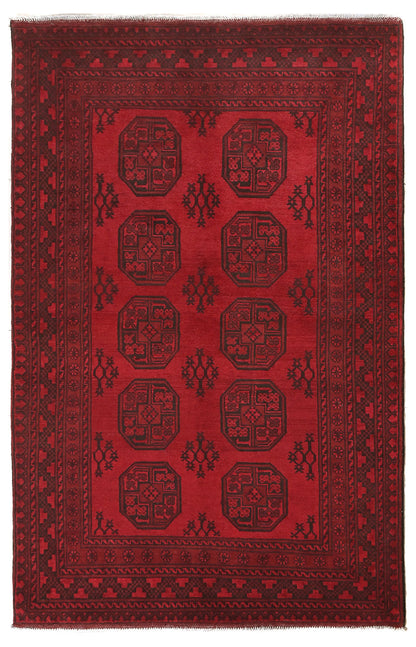 Red Afghan Rug PC 50651 - 2.51m X 1.53m