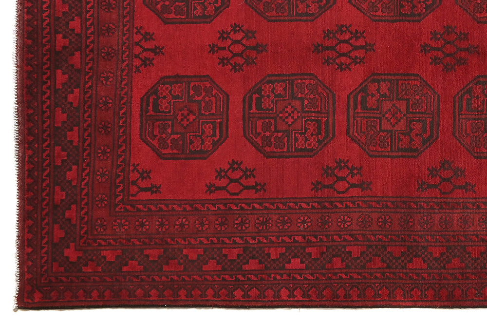 Red Afghan Rug PC 50651 - 2.51m X 1.53m