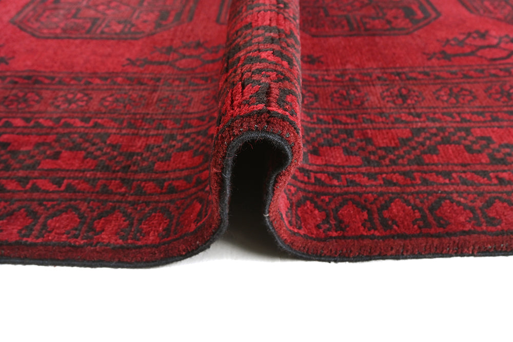 Red Afghan Rug PC 50651 - 2.51m X 1.53m