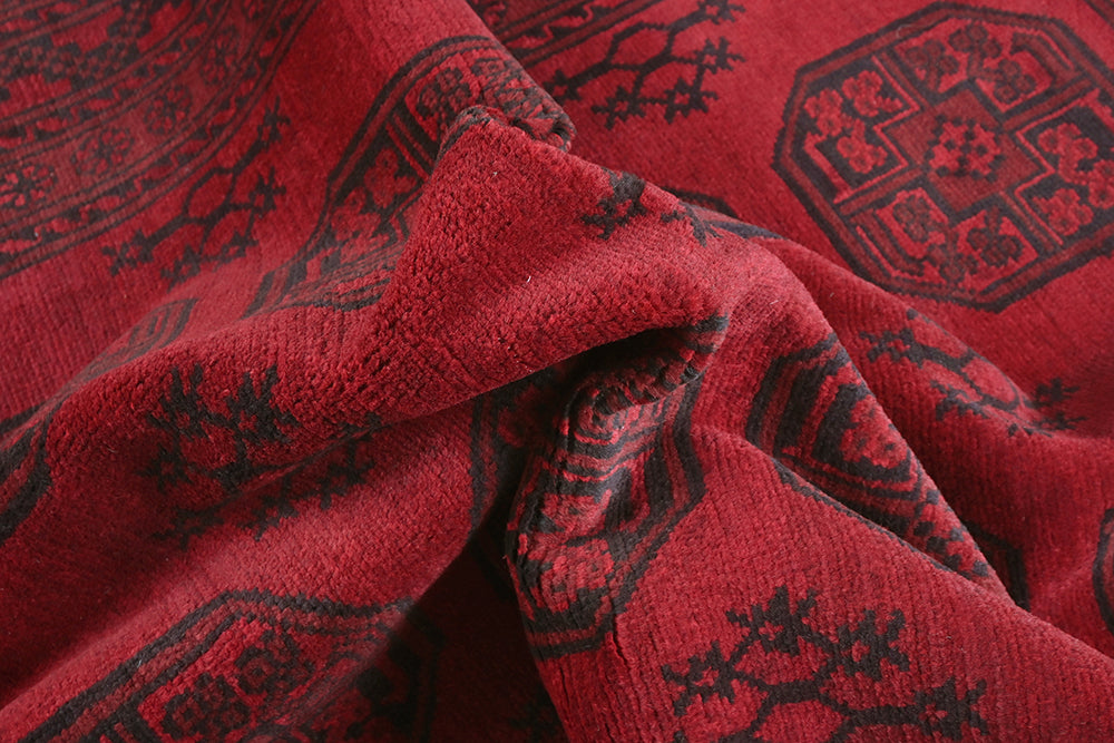 Red Afghan Rug PC 50651 - 2.51m X 1.53m
