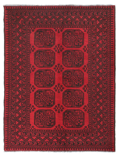 Red Afghan Rug PC 50653 - 2.45m X 1.63m