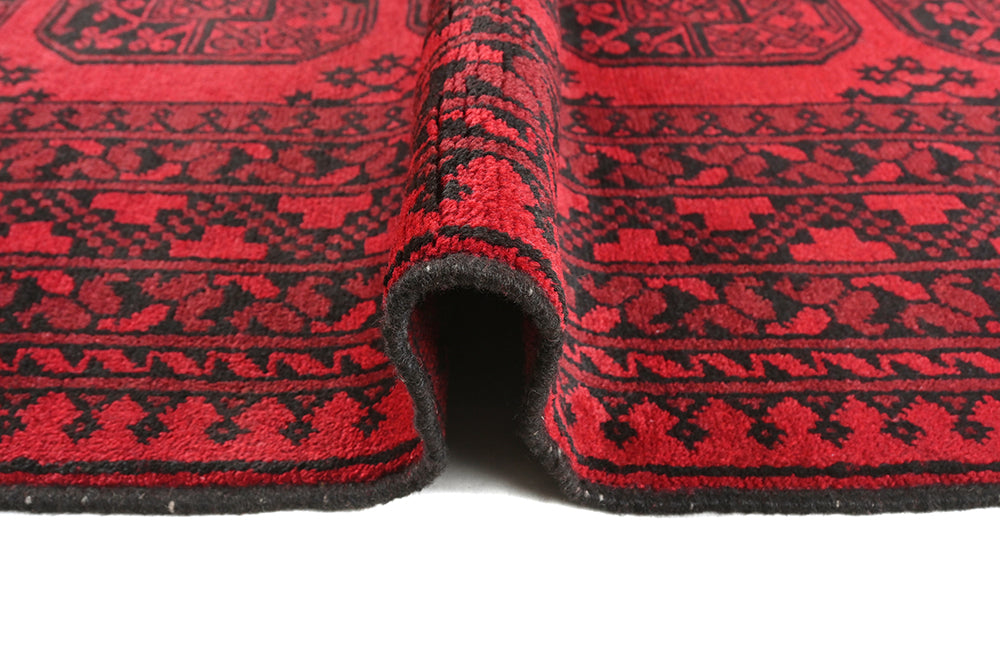 Red Afghan Rug PC 50653 - 2.45m X 1.63m