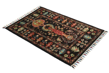 Sultani Black Rug PC 57567 - 0.94m X 0.63m