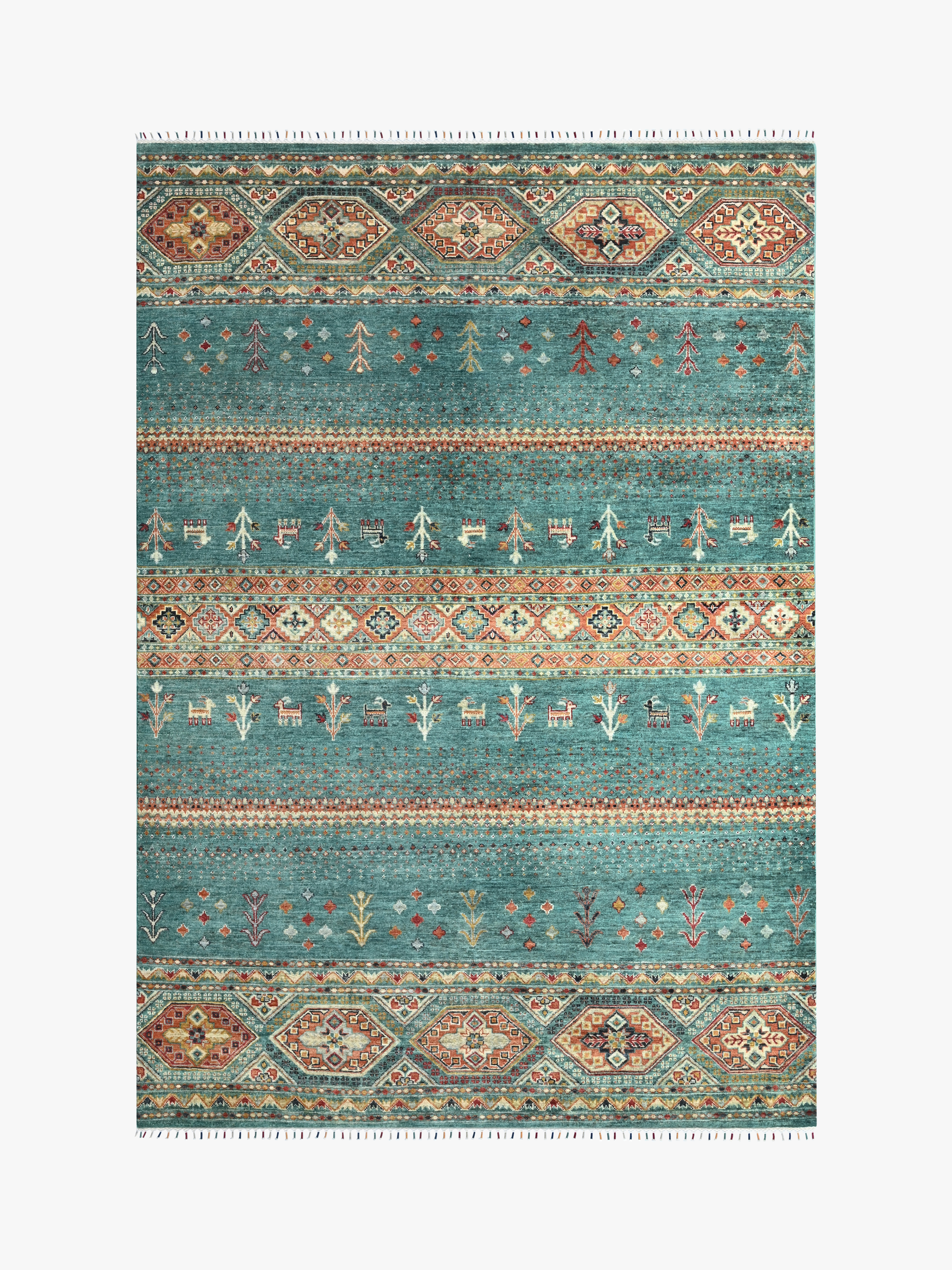 Khurjeen Green Rug PC 57553 - 2.39m X 1.71m