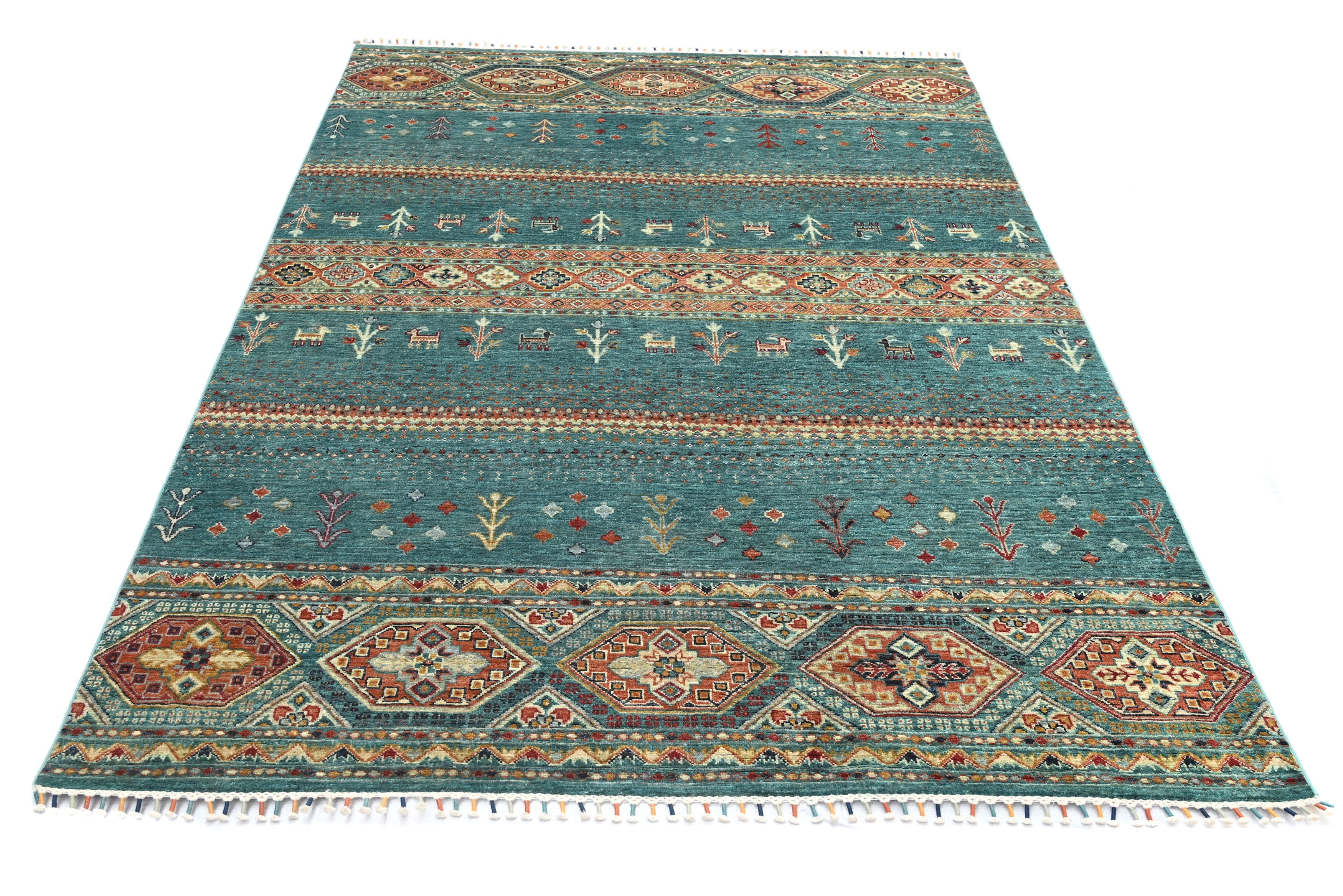 Khurjeen Green Rug PC 57553 - 2.39m X 1.71m