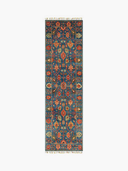 Sultani Blue Rug PC 54648 - 2.42m X 0.73m
