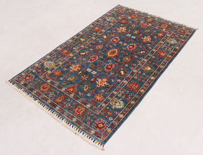 Sultani Blue Rug PC 54639 - 1.55m X 0.96m