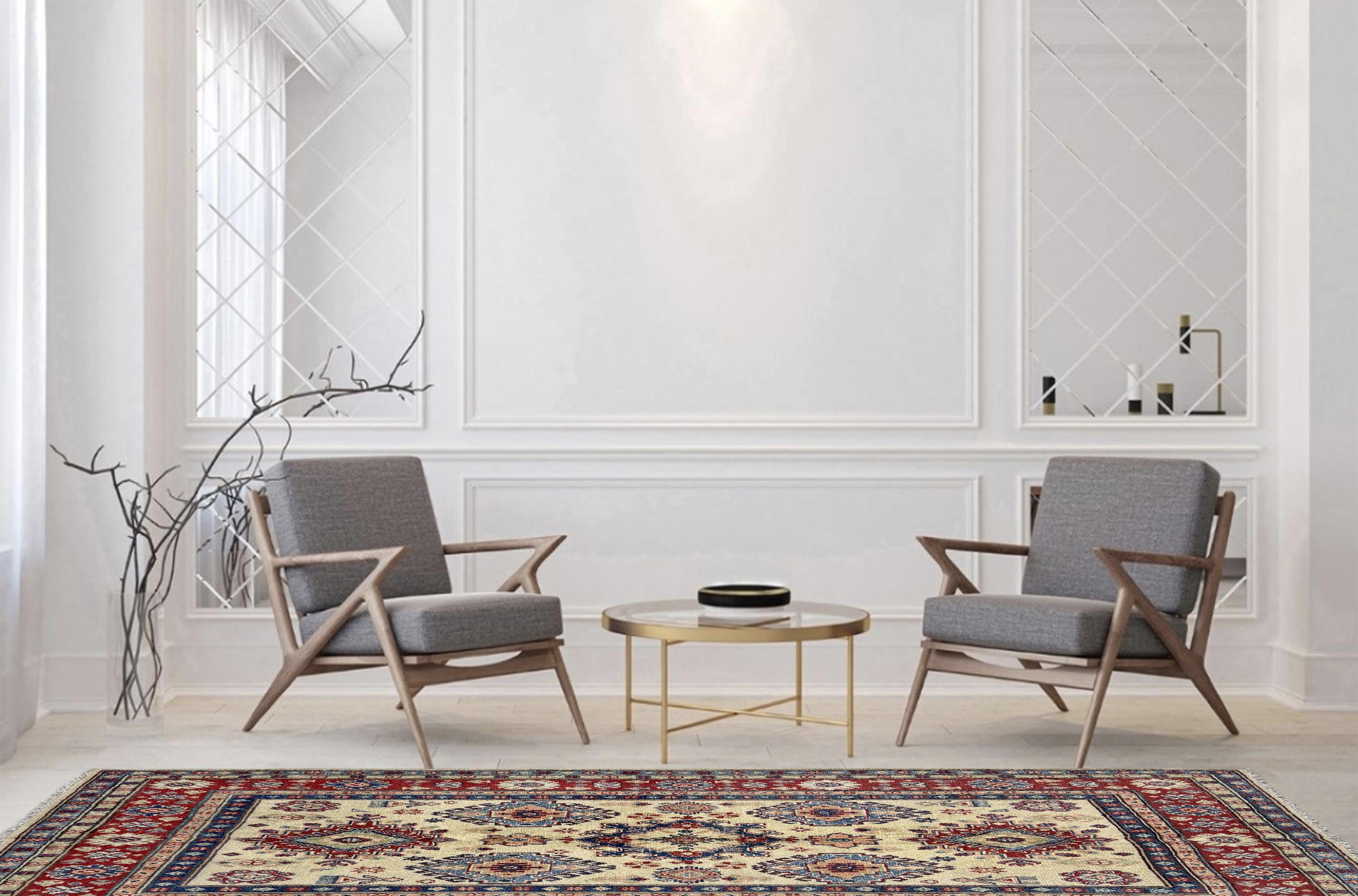 Kazak Ivory Rug PC 57439 - 1.78m X 1.20m