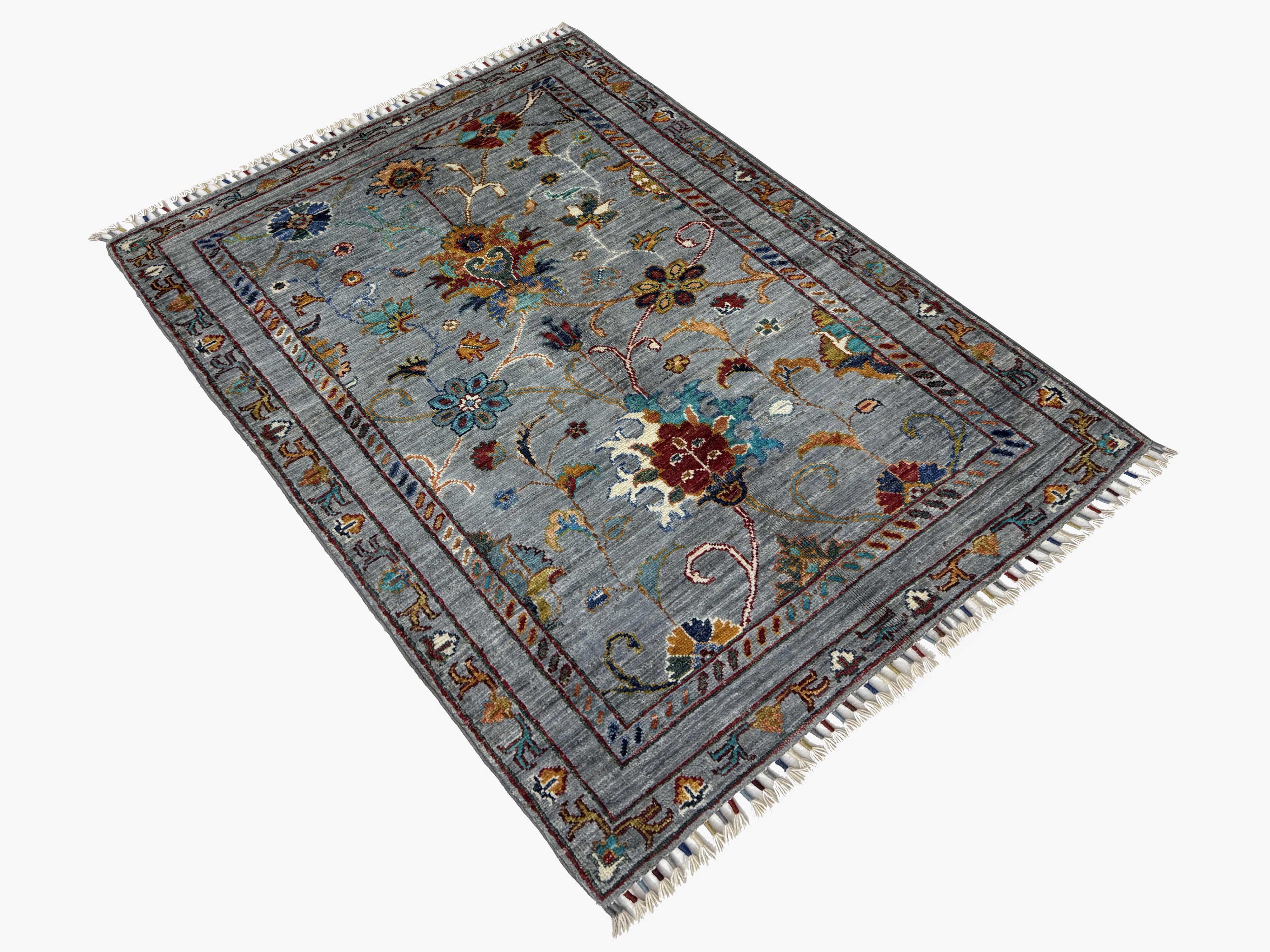 Sultani Grey Rug PC 57412 - 1.24m X 0.85m