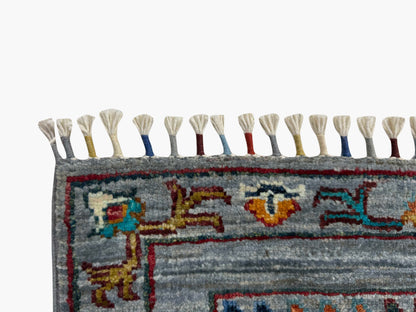 Sultani Grey Rug PC 57412 - 1.24m X 0.85m