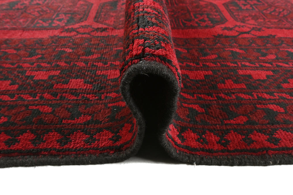 Red Afghan Rug PC 50644 - 2.88m X 1.97m