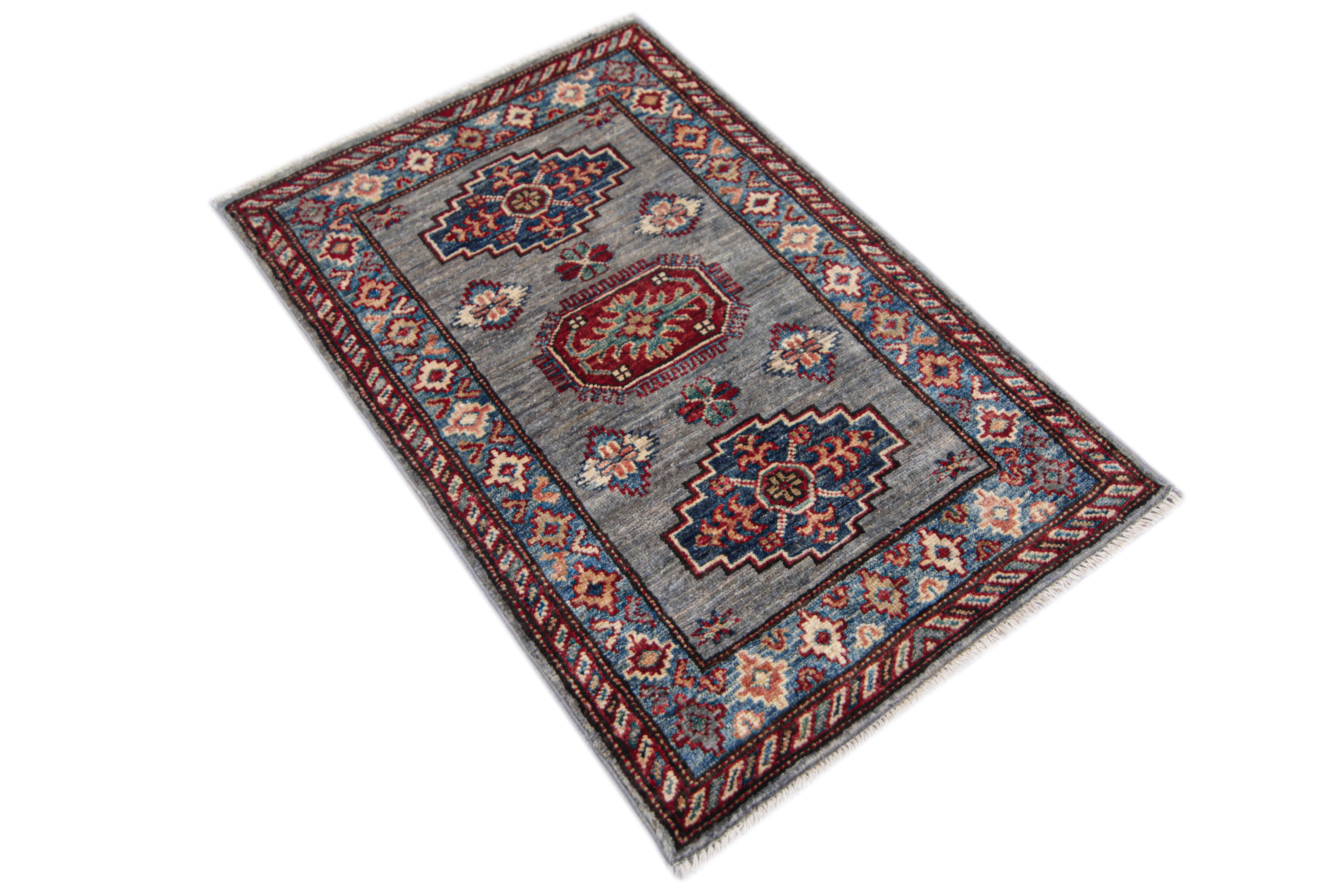 Supreme Kazak Grey Rug PC 55334 - 0.89m X 0.58m