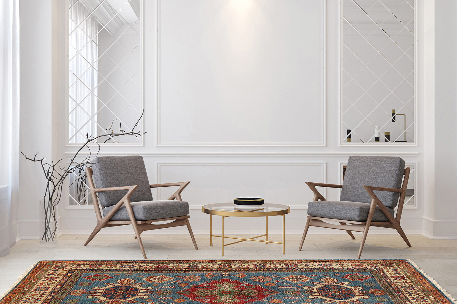 Supreme Kazak Blue Rug PC 54252 - 1.63m X 1.26m