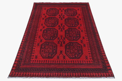 Red Afghan Red Rug PC 57769 - 1.80m X 1.15m