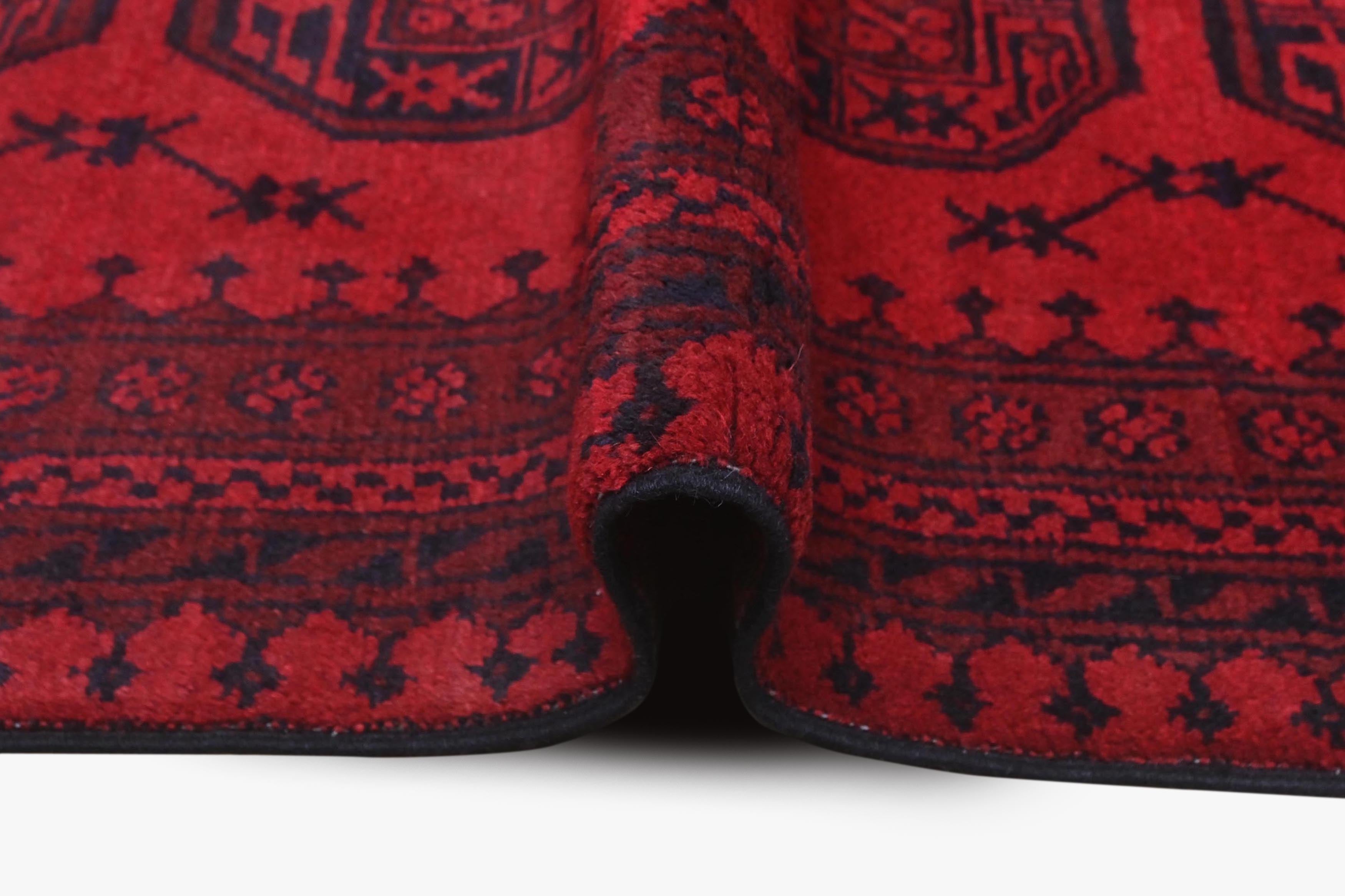 Red Afghan Red Rug PC 57769 - 1.80m X 1.15m