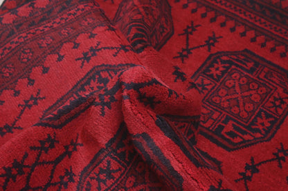 Red Afghan Red Rug PC 57769 - 1.80m X 1.15m