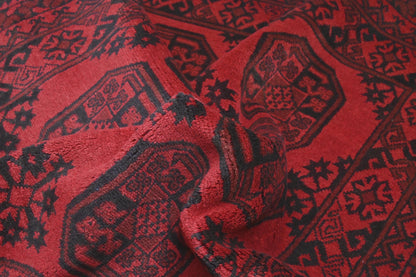 Red Afghan Red Rug PC 57770 - 1.89m X 1.27m
