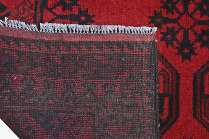 Red Afghan Red Rug PC 57770 - 1.89m X 1.27m