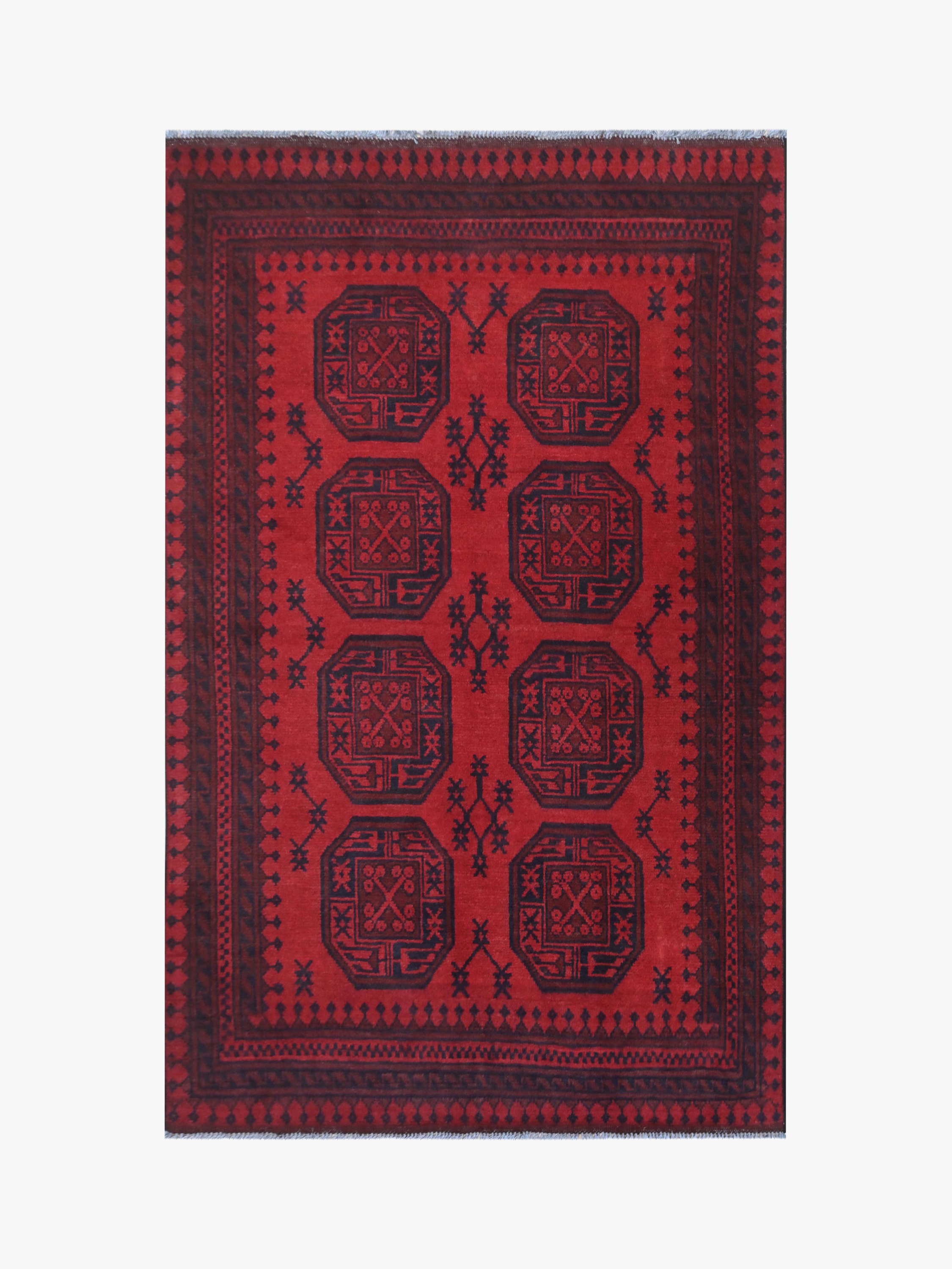 Red Afghan Red Rug PC 57771 - 1.79m X 1.15m
