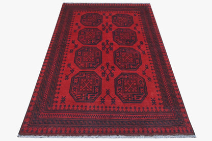 Red Afghan Red Rug PC 57771 - 1.79m X 1.15m