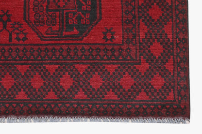 Red Afghan Red Rug PC 57766 - 1.71m X 1.21m