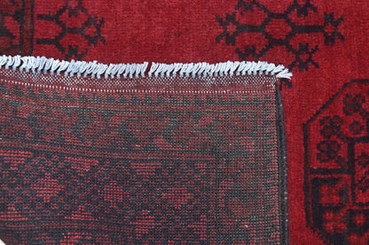 Red Afghan Red Rug PC 57765 - 1.76m X 1.32m