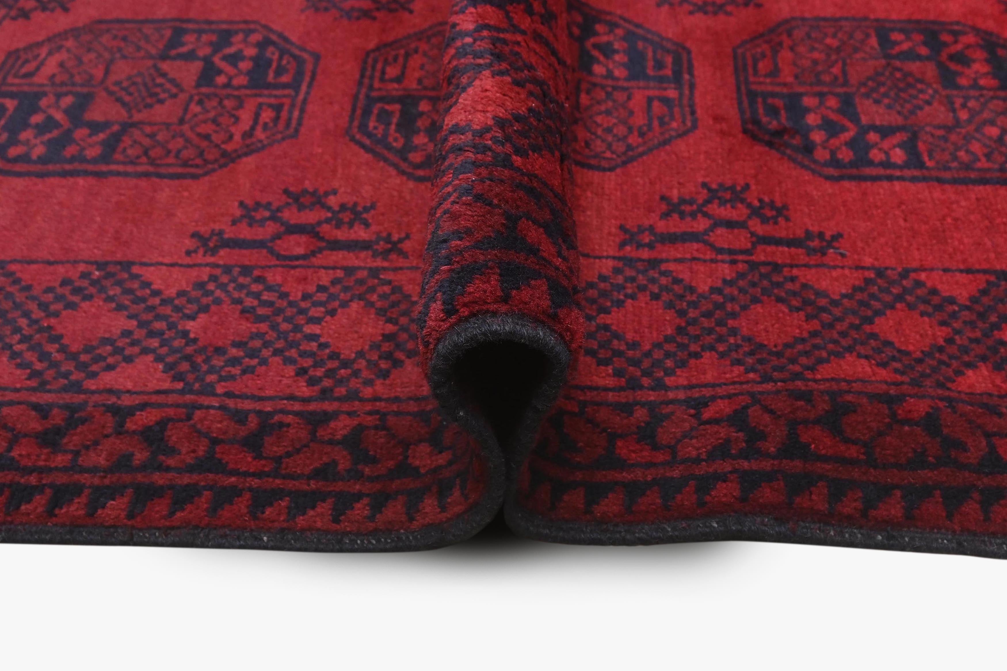 Red Afghan Red Rug PC 57764 - 1.77m X 1.28m