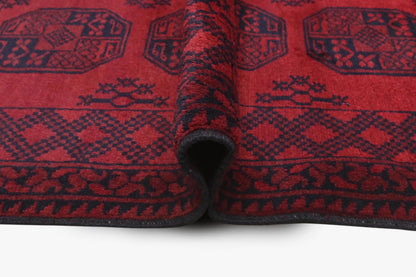 Red Afghan Red Rug PC 57764 - 1.77m X 1.28m