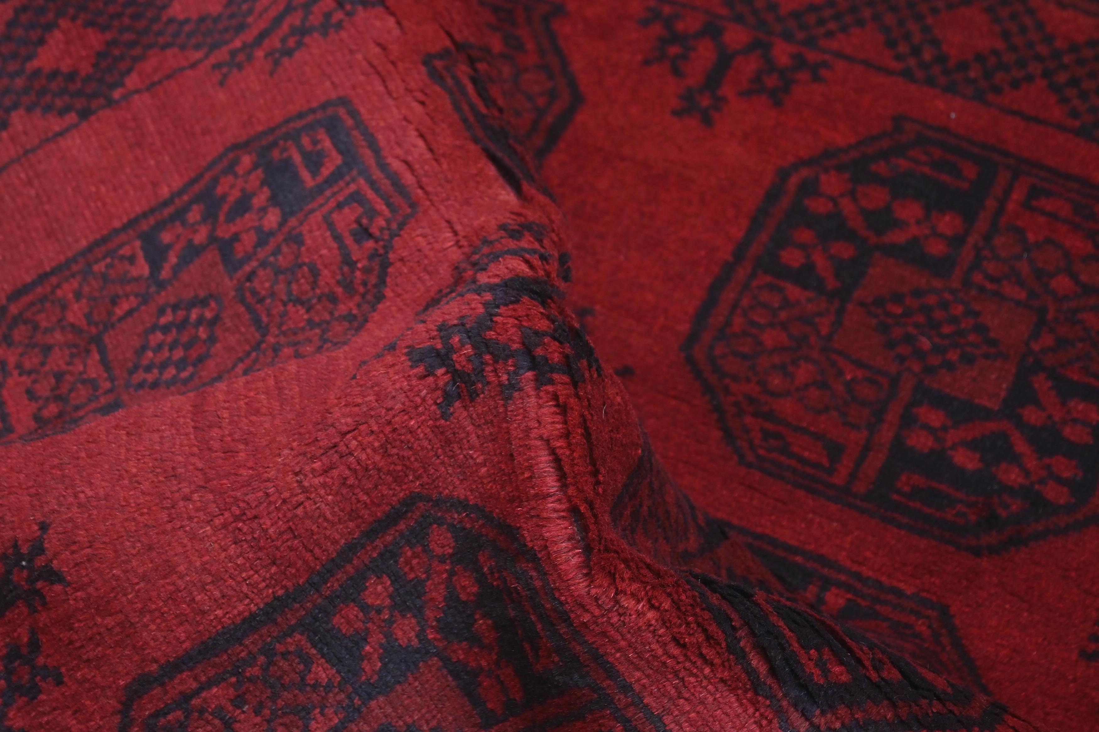 Red Afghan Red Rug PC 57764 - 1.77m X 1.28m