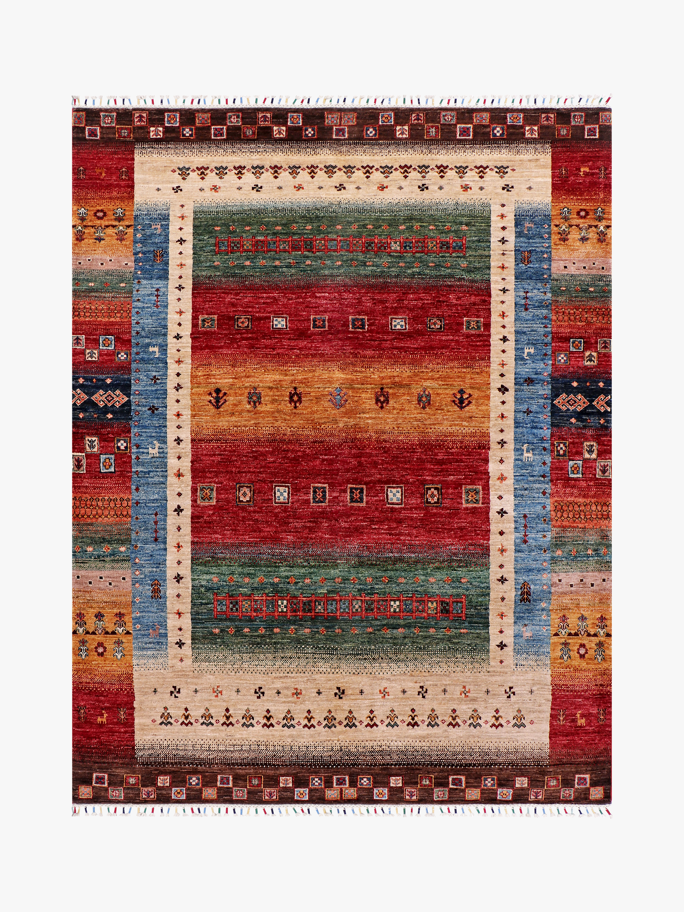 Loribaft Red Rug PC 54388 - 2.05m X 1.58m