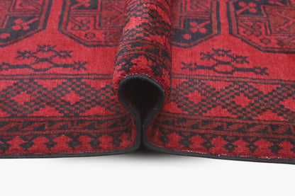 Red Afghan Red Rug PC 57768 - 1.89m X 1.28m