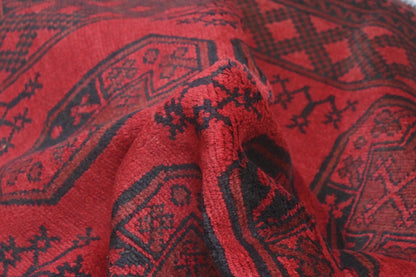 Red Afghan Red Rug PC 57768 - 1.89m X 1.28m