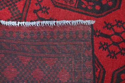 Red Afghan Red Rug PC 57768 - 1.89m X 1.28m
