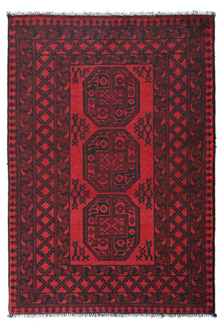 Red Afghan PC 50688 - 1.45 X 0.95
