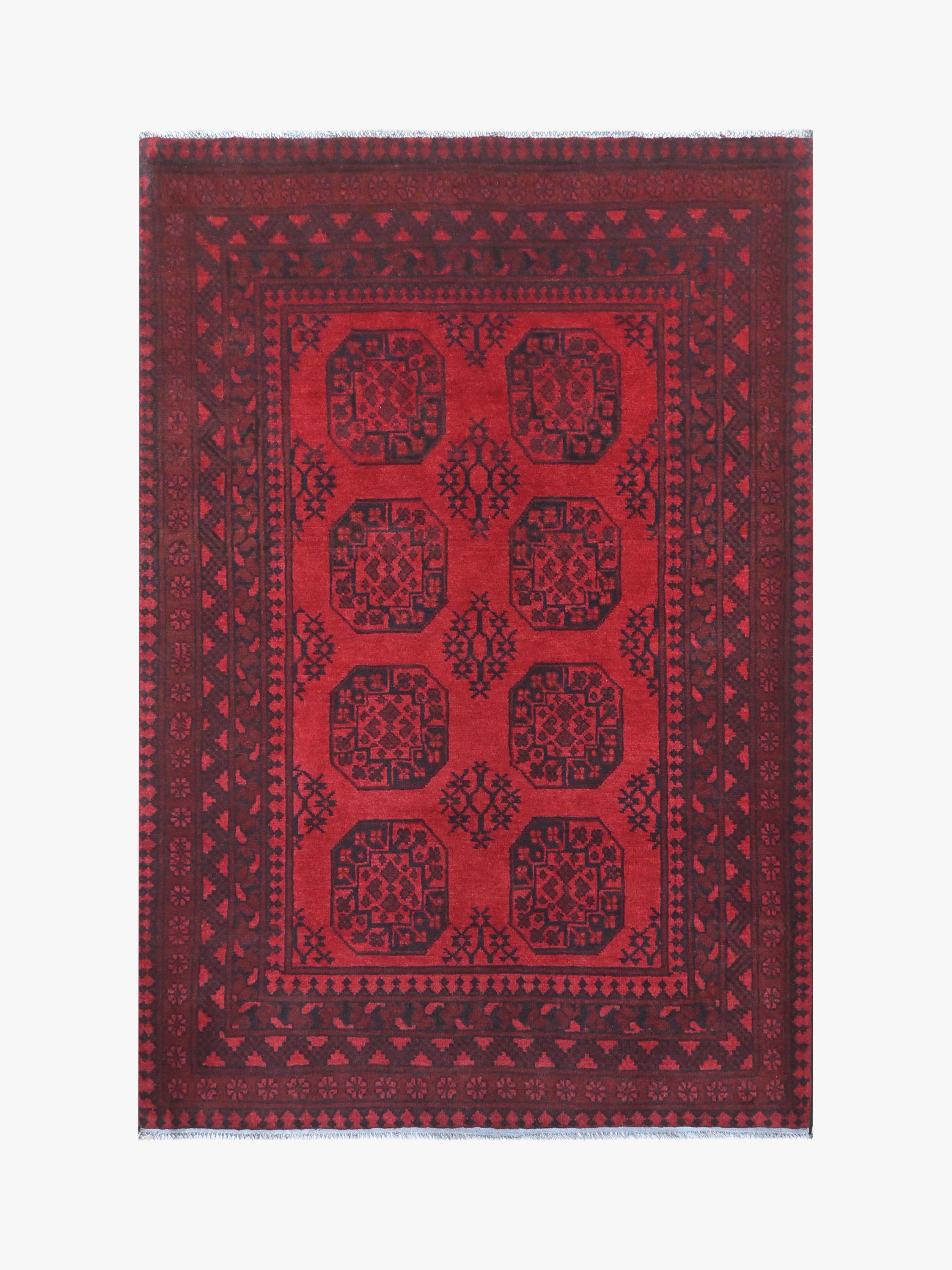 Red Afghan Red Rug PC 57767 - 1.90m X 1.26m