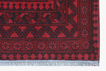 Red Afghan Red Rug PC 57767 - 1.90m X 1.26m