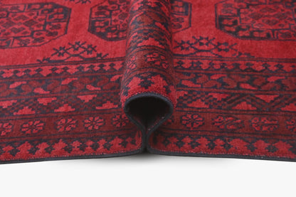 Red Afghan Red Rug PC 57767 - 1.90m X 1.26m