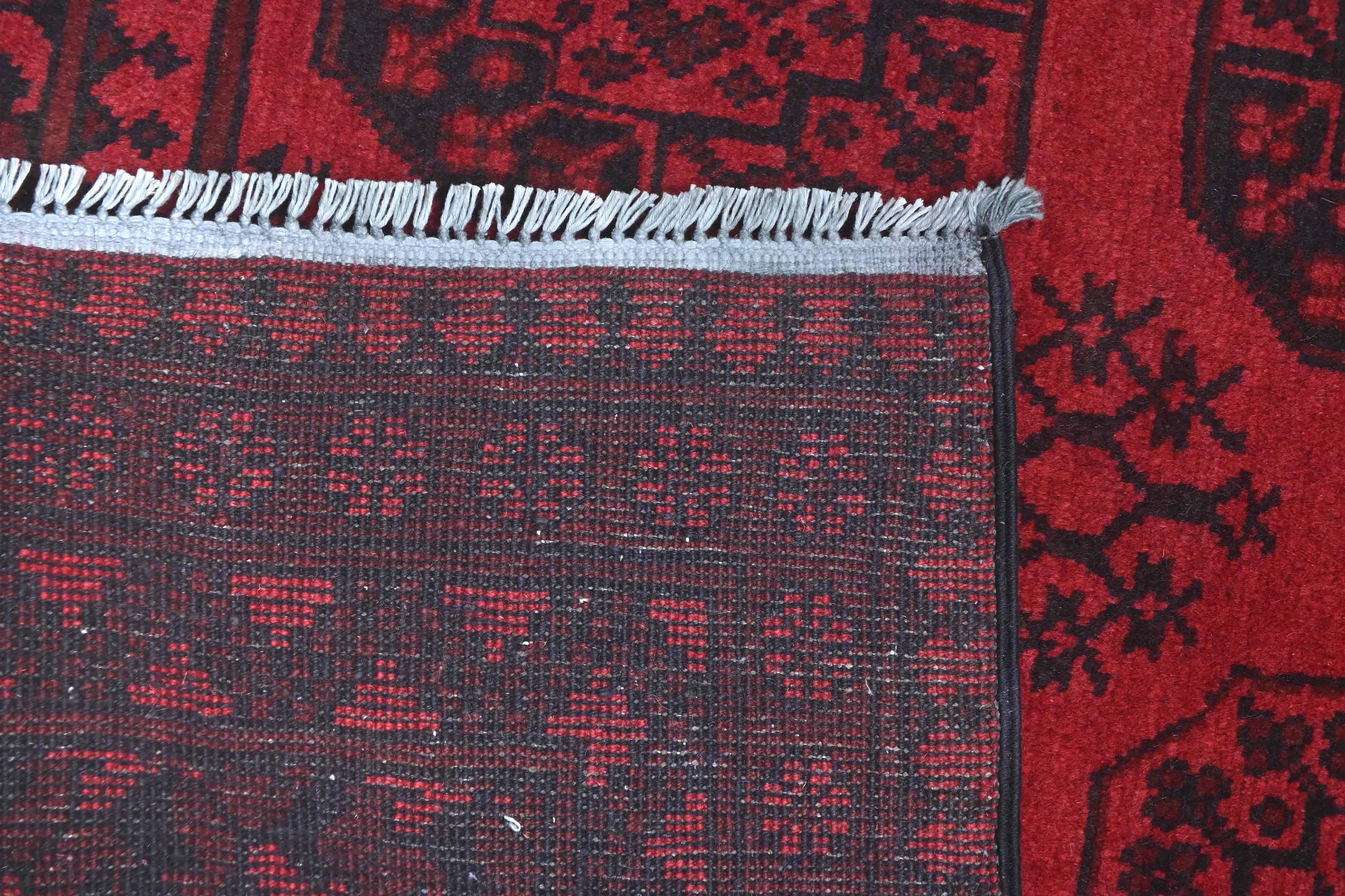 Red Afghan Red Rug PC 57767 - 1.90m X 1.26m
