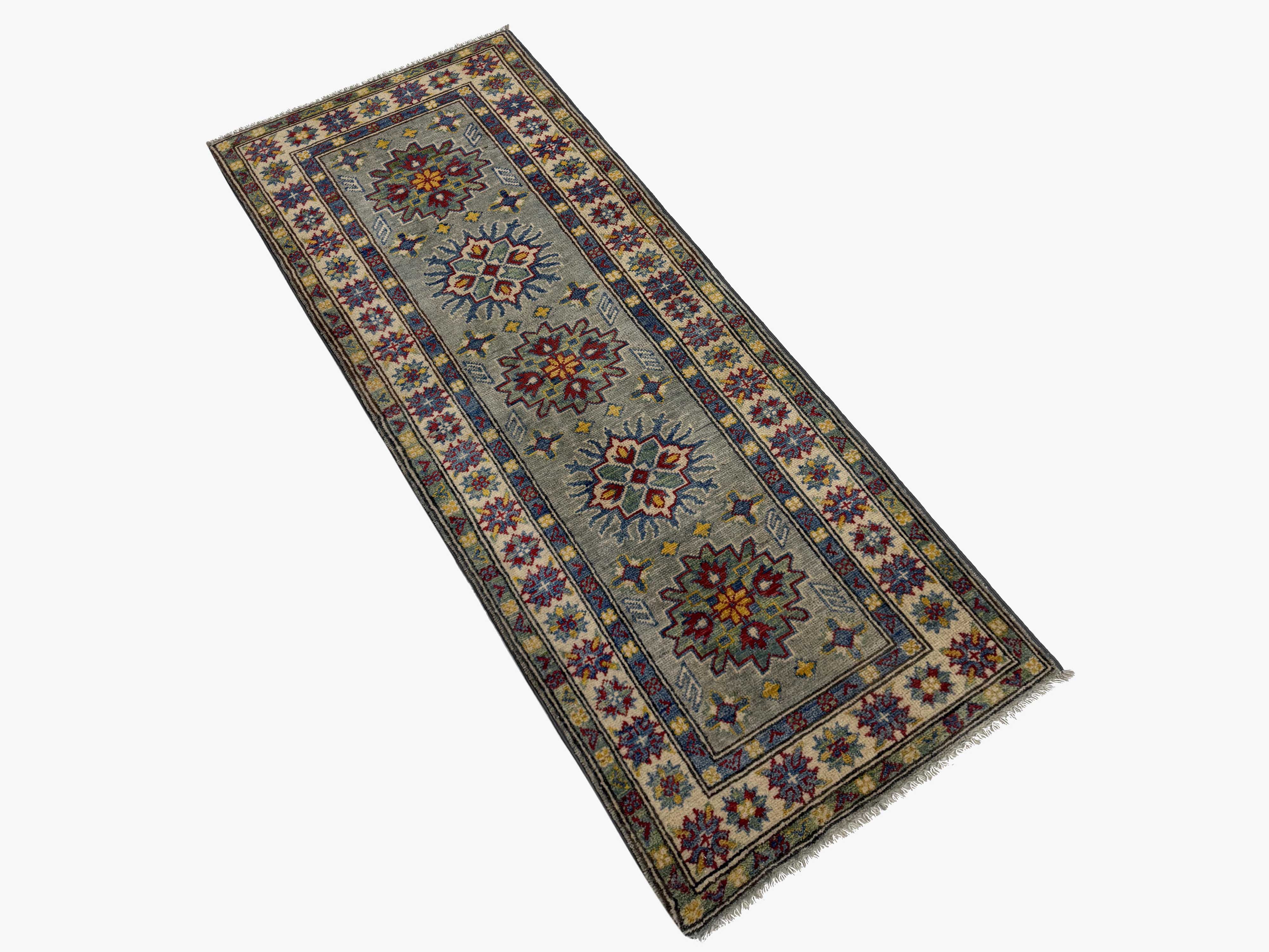 Kazak Grey Rug PC 57456 - 1.79m X 0.61m
