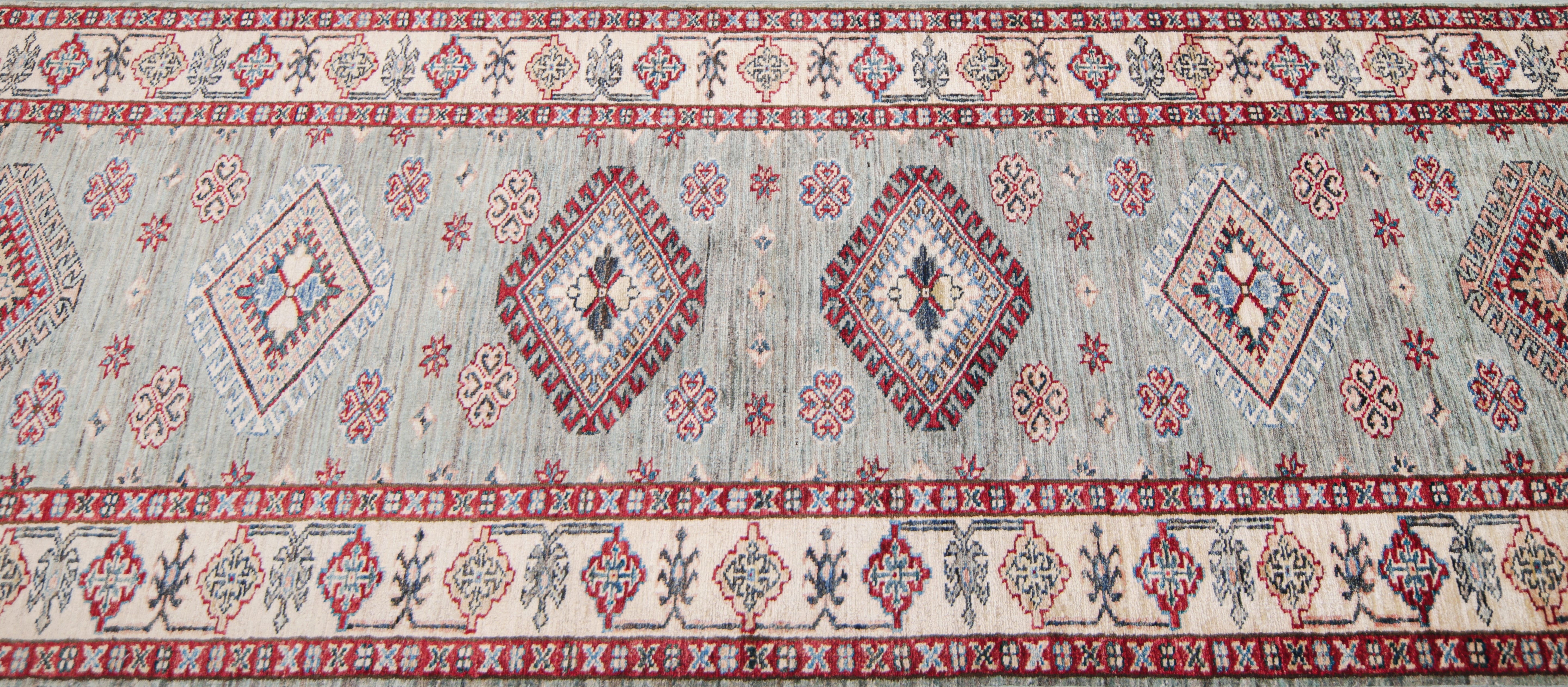 Supreme Kazak Green Rug PC 57512 - 2.48m X 0.80m