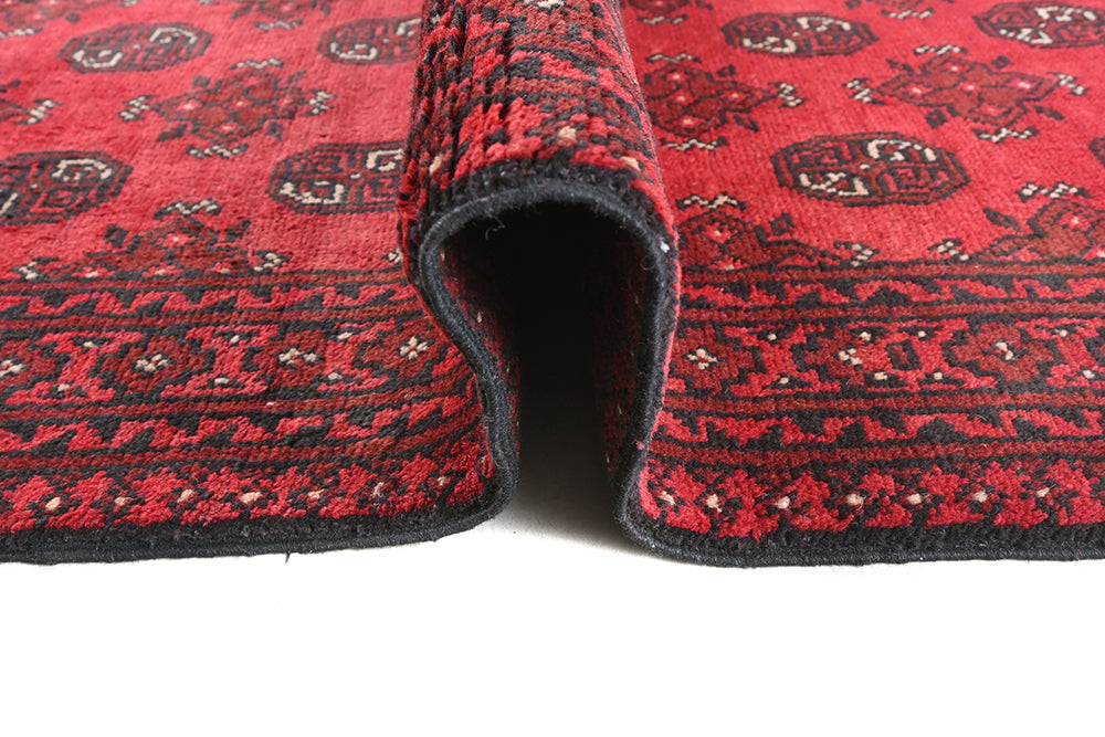 Red Afghan Rug PC 50700 - 2.47m X 0.78m