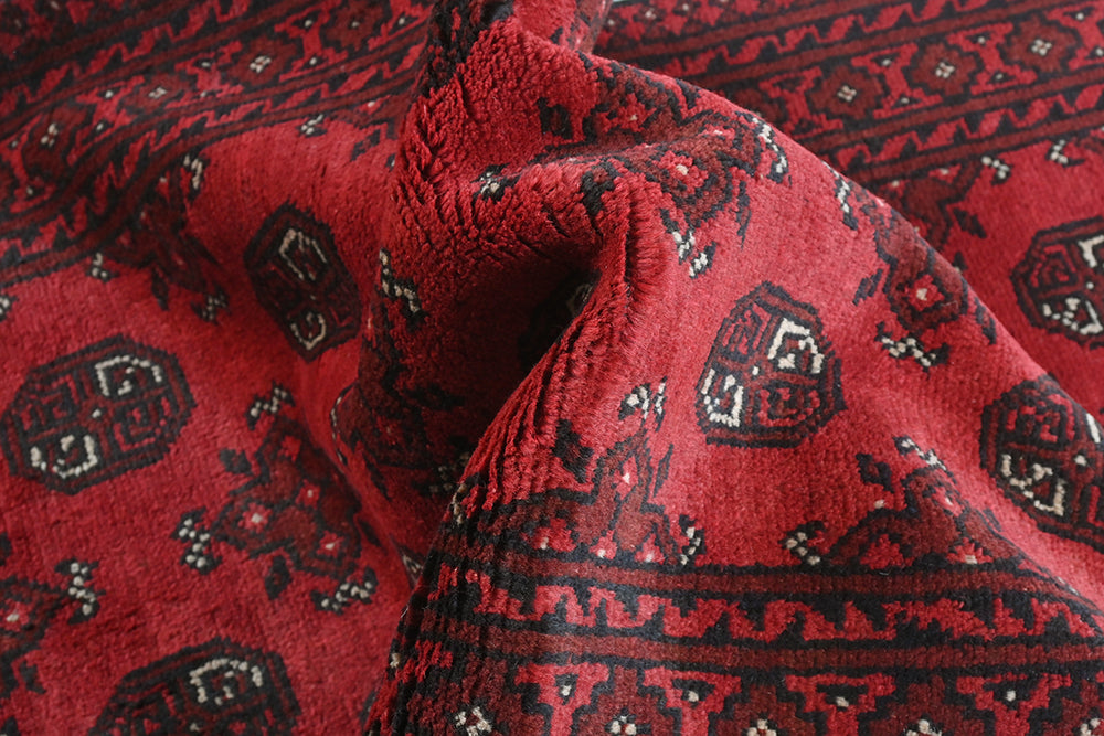 Red Afghan Rug PC 50700 - 2.47m X 0.78m